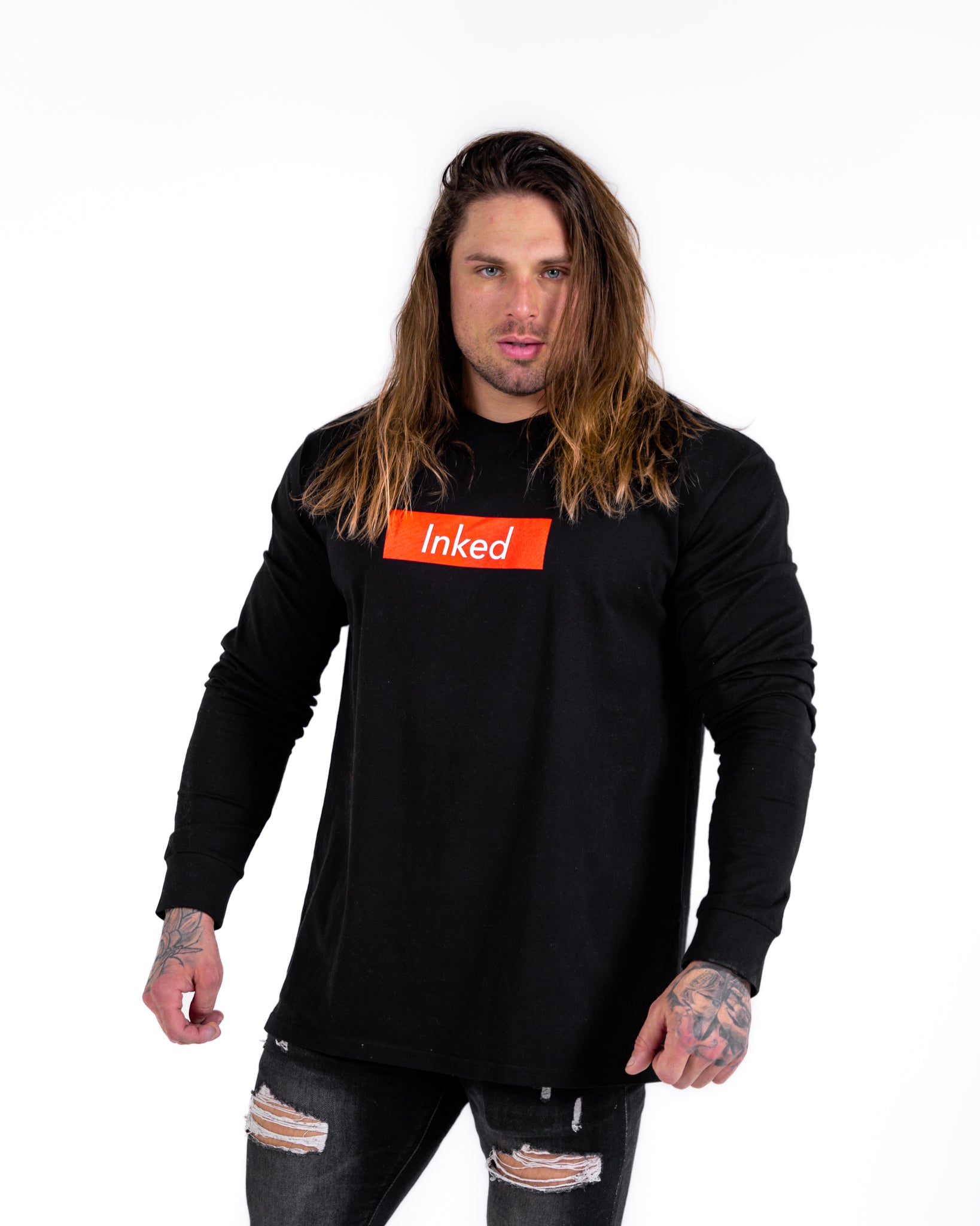 Inked Long Sleeve Tee - Black